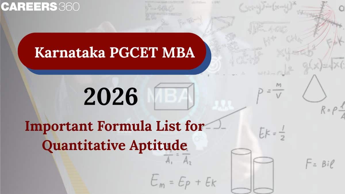 Karnataka PGCET MBA 2026 Important Quant Formulas PDF: Topic-wise Maths Formula List for Preparation